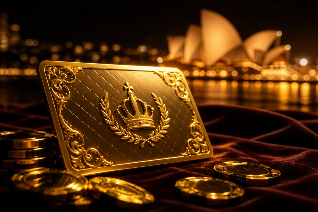 Stay Casino Australia VIP program golden ticket with Sydney Opera House background